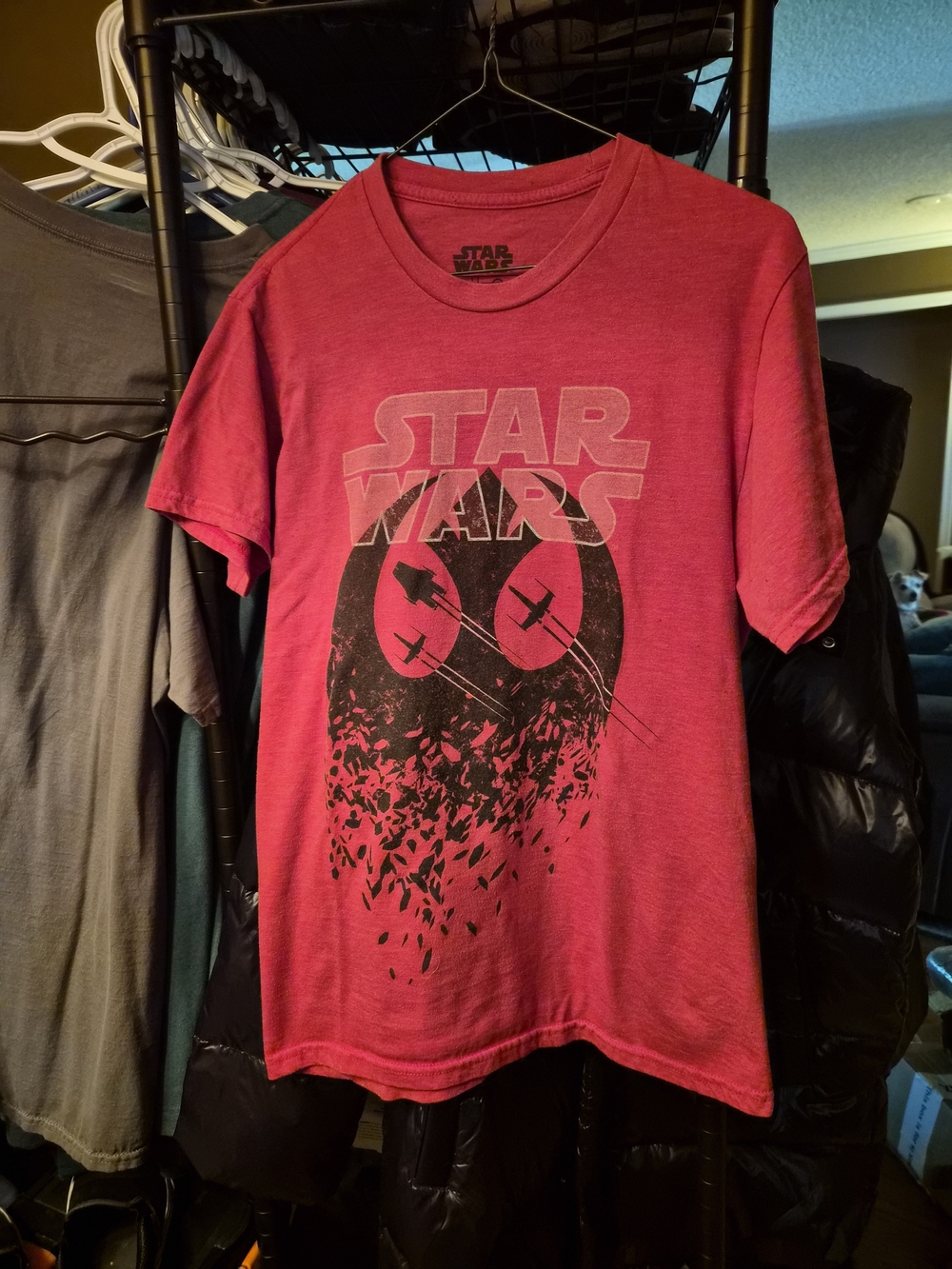 Star Wars Men's Size S Red 'Rebel' Tee